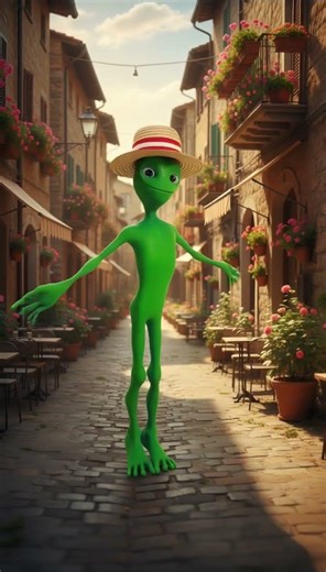 Bam Bam - Dancing Green Alien 🤣👽 #bambam #dametucosita #shorts