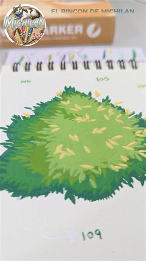 👉 This is what a bush looks like painted with acrylic markers 😍🌿 #Shorts