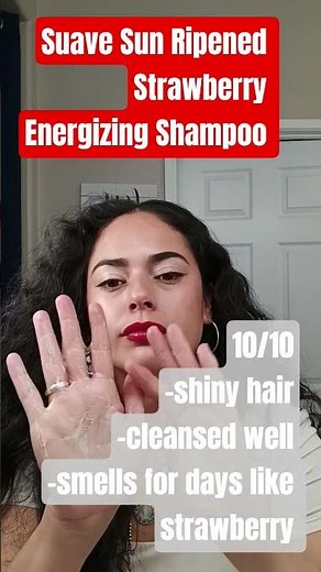 Suave Essentials Sun Ripened Strawberry Energizing Shampoo Review#suave
