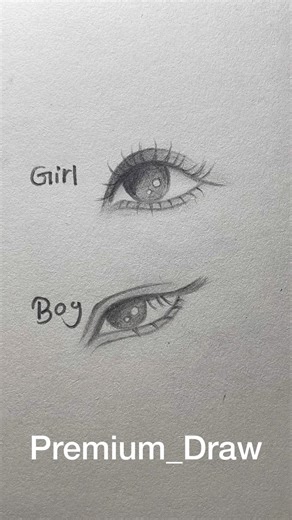 Girl and Boy Eye Drawing ✨#drawing #art #howtodraw #tutorial #simple #sketch #eyes