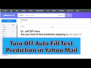 Turn Off Auto Typing Text Prediction in Yahoo Email - Web Version on PC