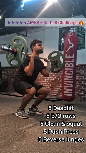 AMRAP Full Body Workout 💪 Deadlift • Rows • Clean & Squat | Try This! #shorts#amrap