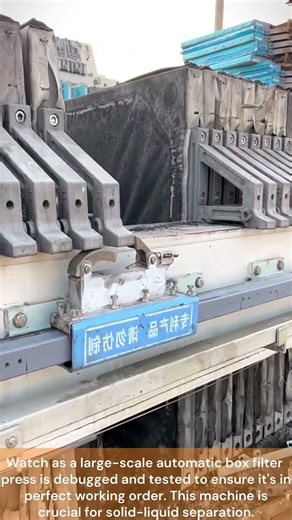 The process of operating a large automatic box filter press