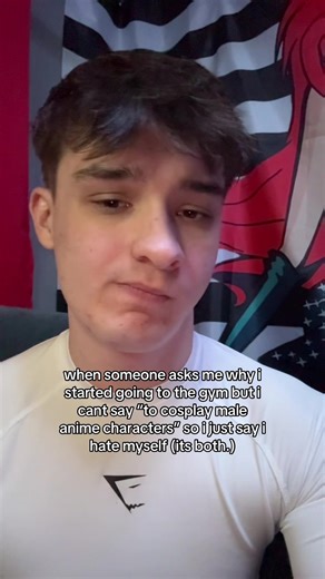 live now on twitch! #anime #gym #gymtok #cosplay #biceps