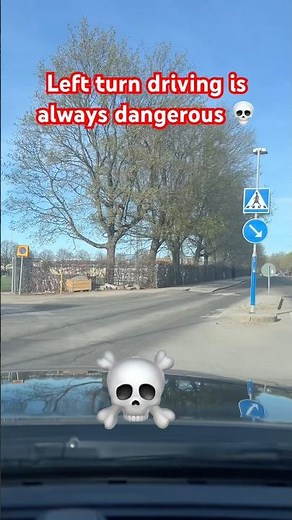 Left turns vs right turns what's actually harder #drivingtutorial #sweden
