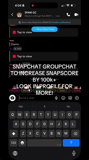 Snap score groupchat to increase your SNAPSCORE in Snapchat!!! ❤️❤️ #snapchat #groupchat #snapscore #viral #trending