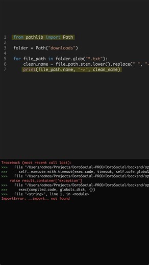 Build a Python File Renamer for Messy Downloads #shorts