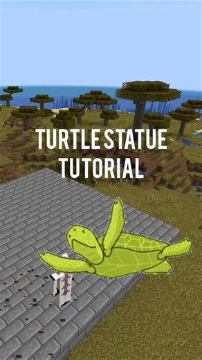 Minecraft turtle statue tutorial! #buliding #minecraft #viral #viralsoundtrack #trend