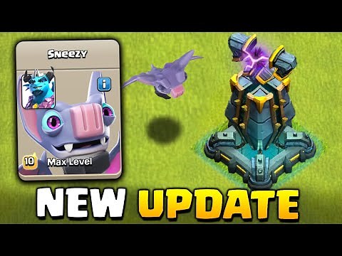 New Sneezy Pet and Troop/Defense Levels in Clash of Clans!