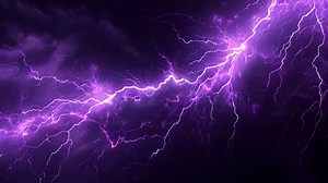 Download 4K features a spectacular display of purple lightning bolts flashing across a dark stormy night sky. The vivid purple hues create a mesmerizing and dramatic visual effect for free