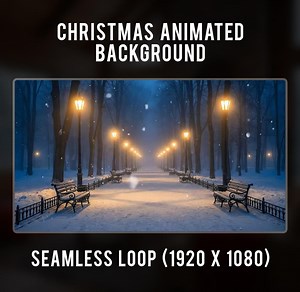 Christmas Zoom Backgrounds, Holiday Season Backdrop, Christmas Animated Background, Live Wallpaper, Christmas Loop Background. - Etsy