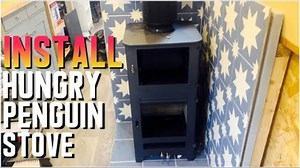 Installing a beautiful Hungry Penguin stove | Canal water filtration | Ecoflow River 2 Pro
