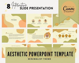 Aesthetic Minimalist Theme Powerpoint Slide Presentation Template | for Webinar | Class | Lecture | Business | Conference Etc - Etsy Australia