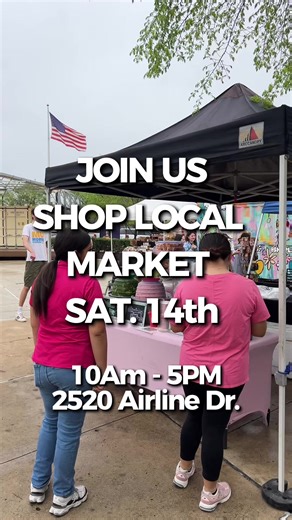 🌟✨ SATURDAY AT SHOP LOCAL MARKET ✨🌟 Saturday, March 14 Spend your Saturday shopping local, grabbing sweet treats, and enjoying all the weekend vibes at Shop Local Market at the Houston Farmers Market! 🛍️💛 🎪 Shop Local Market 📍 2520 Airline Dr, Houston, TX 77009 🕙 Saturday | 10AM–5PM 🛍️ THIS SATURDAY’S VENDORS: Pícame Casa Grande Gold & Vogue Jewelry Aguas Frescas GTO Texas Pie Guy Hot Press Nails Moonlight Sister Crafts King of Pop Tranquility Artesanías Liliana Gromi Treats Tab Designz 