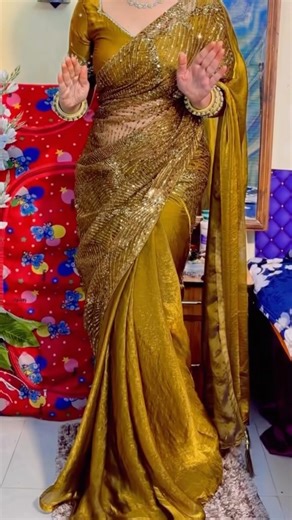 ✨❤️New trendy party wear saree design 2025 | ✨beautiful saree look✨#shorts #youtuber #weddinglooks