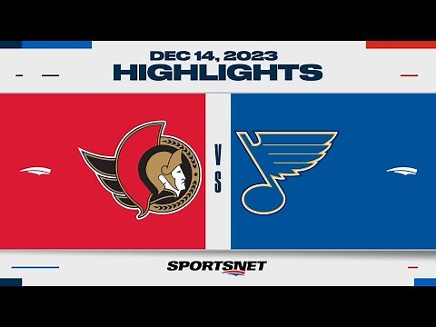 NHL Highlights | Senators vs. Blues - December 14, 2023