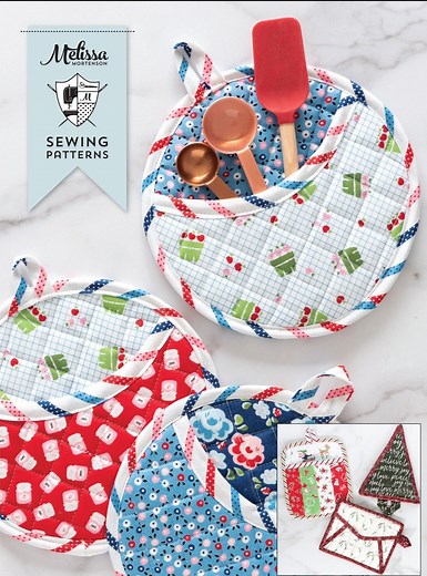 Quilted Round Potholder Parade Pattern | Digital PDF Sewing Pattern by Melissa Mortenson of Polka Dot Chair - Etsy