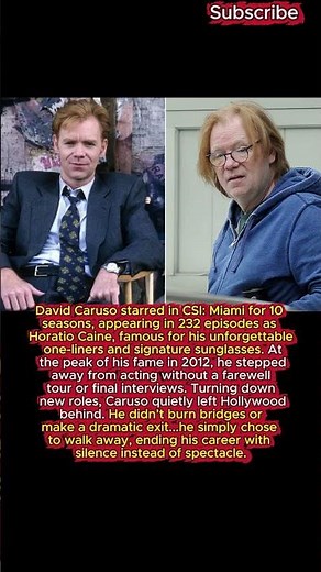 Why David Caruso Walked Away from Hollywood at His Peak #celebnews #shorts