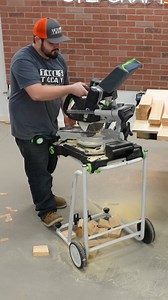 Breaking down all the 2×4 parts for a cornhole board using the cordless Kapex. Setting it up on the stand with the fence and stops makes repeat cuts fast and accurate, and the shadow line makes dialing in angled legs easy. Cordless, clean, and efficient — then packed up and rolled out when the job’s done. All tools used are available from @toolstoday, check them out on our site! -- Festool KSC 60 EB Basic, item no. FS-576848 Festool UG-KS 60 underframe, item no. FS-200129 Festool Adapter Base, i