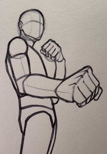How to Draw a Ready to Fight Pose #howtodraw #draw #sketch #pose #drawingtutorial