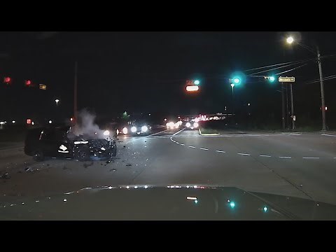 Dashcam video shows DPS State Trooper slam into 18-wheeler near Katy Freeway