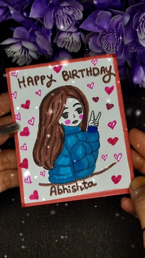 Diy Birthday Card🎂 | Cute Birthday Wish #shorts #diycard