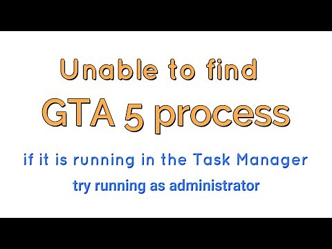Fix Unable to find gta5 process if it is running in the Task Manager try running as administrator