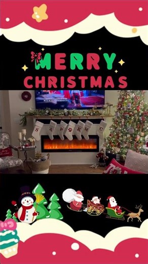 TURBRO Wall-Mounted Fireplace | Christmas Vibes