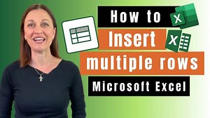 How to insert multiple rows in Microsoft Excel (inc. shortcut key)