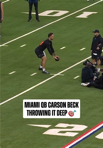right on the money twice 🎯 #carsonbeck #miamihurricanes #nfl #nflcombine