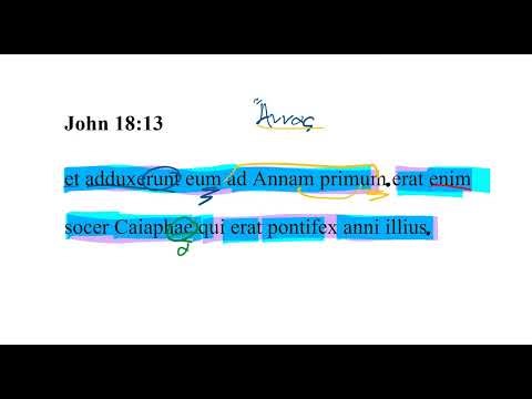 John 18:13 Latin Vulgate
