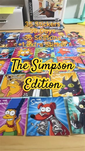 35 stickers 35 days, Simpson Edition #stickerart #stickerbomb #thesimpsons #drums