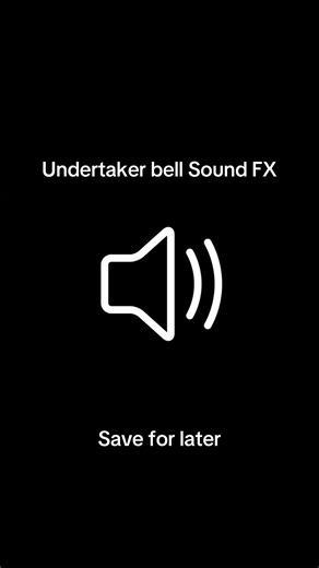 Save to use for later! #fyp #edit #editor #videoedit #soundeffects | undertaker bell sound
