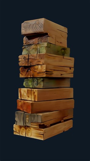 Wooden Block Stack #DailyAssets
