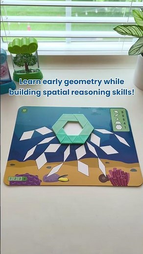 Explore wildlife through colorful pattern blocks! 🐘🐝 🐦