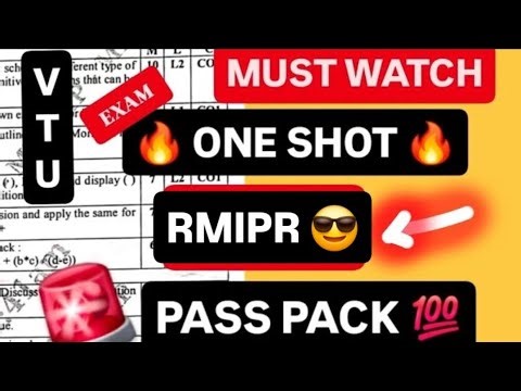 RMIPR SUPER IMP 2026 VTU💯🤩 | BRMK557 PASSING PACKAGE IMPORTANT QUESTIONS | 22 Scheme VTU 5th SEM CSE