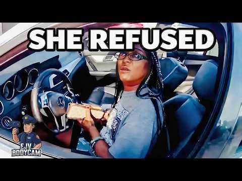 Woman Refuses Officer’s Orders , Seconds Later It Becomes a Felony - EJV BODYCAM