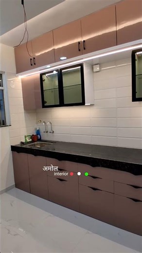 #kitchen #modular kitchen #viralvideos#kitchen colour #alu profile wall unit#cocribox#loft unit