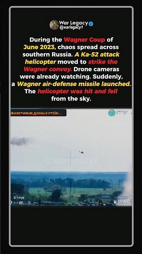 Russia vs Russia: The Moment Wagner Shot Down a Ka-52 #shorts