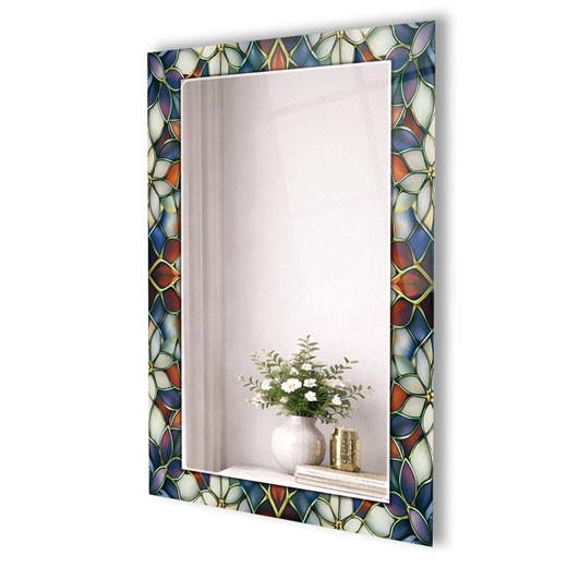 Elegant Decorative Wall Mirror With Floral Glass Frame – Luxury Artistic Design - Etsy