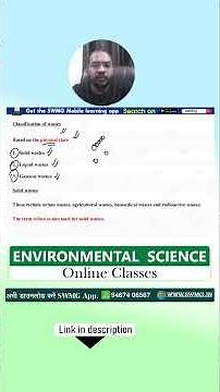 Classification of wastes 🌍Environmental Science👉UGC NET | GPCB | CPCB | HPSC | All Evs. Exam | RSPCB