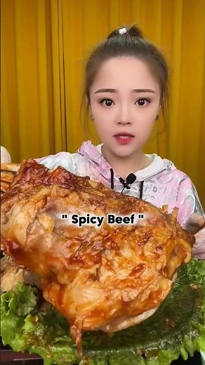 ASMR Spicy Beef 🔥🥩 | Delicious Treat Eating Sounds | #Shorts