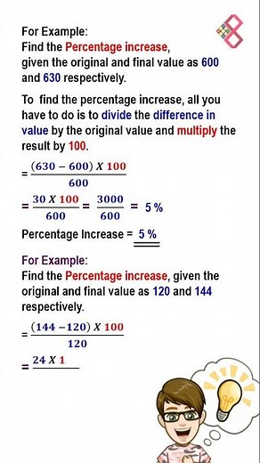 Trick 472 - How to calculate percentage increase of a number if you know original value