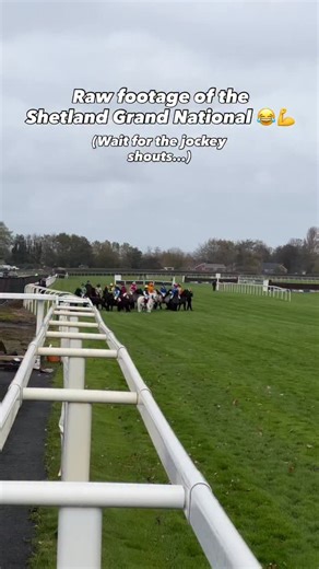 The @shetlandponygn at the home of the Randox Grand National 🤩 Love the passion from the jockeys 💪 | Aintree Racecourse