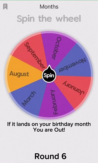 Fun Month Wheel Game - Spin the Wheel Challenge!