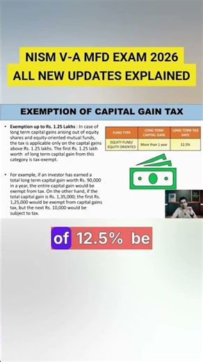 Big Update! New ₹1.25 Lakh Capital Gains Tax Exemption Explained! #nism5a #nismclasses #nismnotes