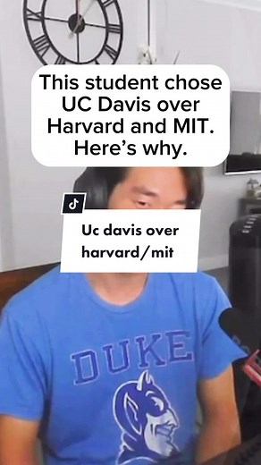 would you pick UC davis over harvard and mit, for the right reasons…? Full podcast up now 🫡#applyingtocollege #collegeadmissions #ivyleague #collegeapps #collegeapplication