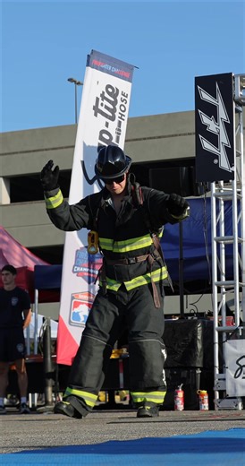 We all survived! It’s been a long week that has tested our fitness and fortitude and we are now ready for the US National Championship Finale tomorrow. Are you all as excited as Brandon Corley? 🎥: @jeffreywjonesphotos | Firefighter Challenge Championship Series