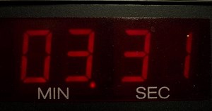 A digital clock with the time displayed on it