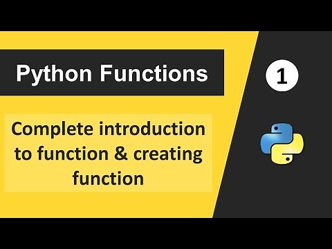 Function in Python Programming ⚙️ | Functional Programming Tutorial - 01 | Python Tutorial